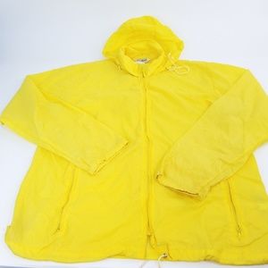 Vtg L.L Bean Yellow Raincoat Nylon Jacket